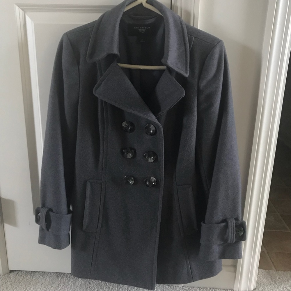 Anne Taylor Gray Wool Coat